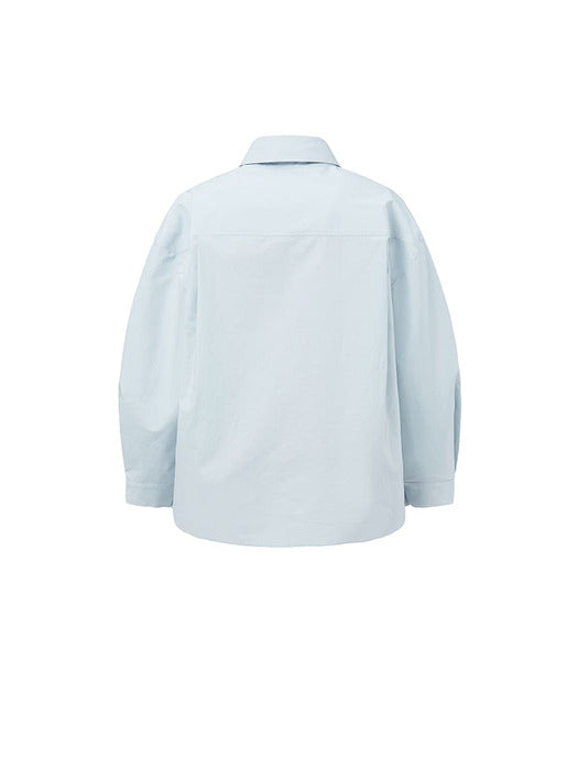 Amomento Oversized Shirts - Light Blue