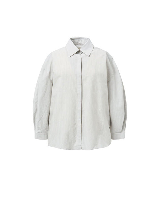 Amomento Stripe Oversized Shirts