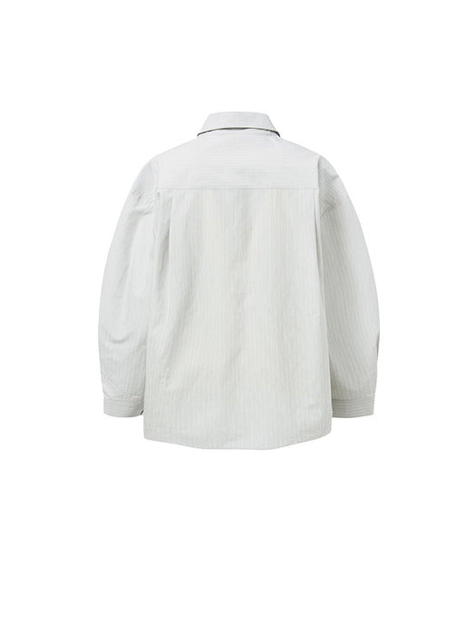 Amomento Stripe Oversized Shirts