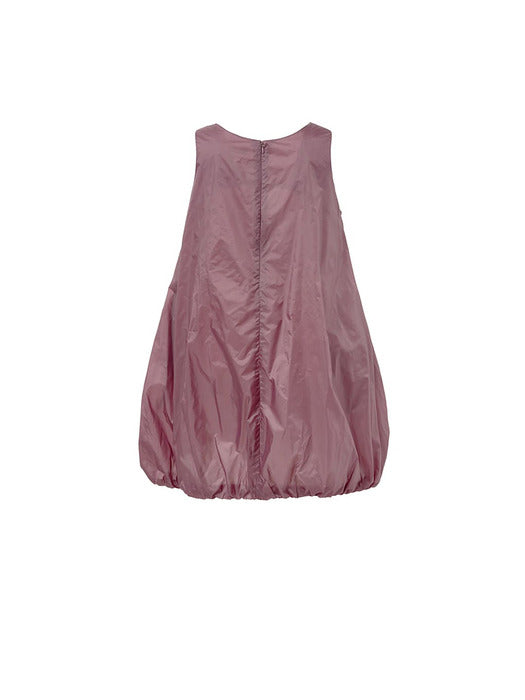 Amomento Nylon Volume Mini Dress - Purple