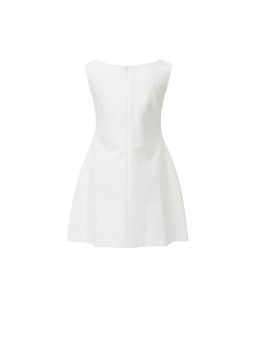 [amomento] HOURGLASS MINI DRESS_WHITE