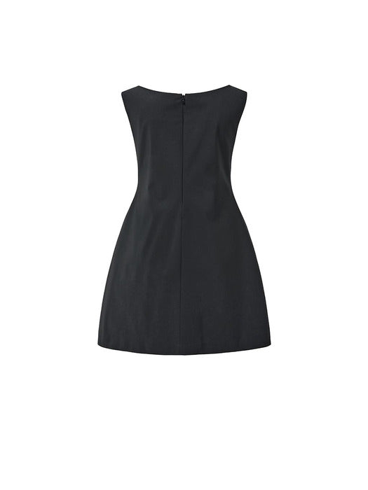 [amomento] HOURGLASS MINI DRESS_BLACK