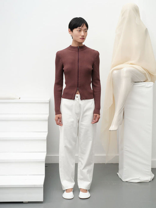 [amomento] TAPERED FIT DENIM_WHITE