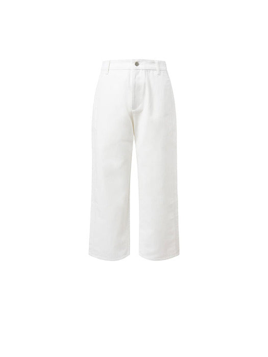 [amomento] TAPERED FIT DENIM_WHITE
