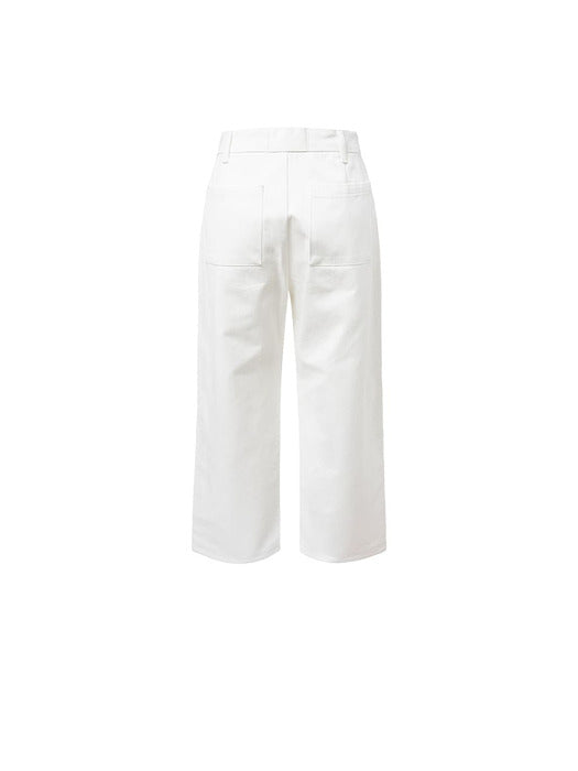 [amomento] TAPERED FIT DENIM_WHITE