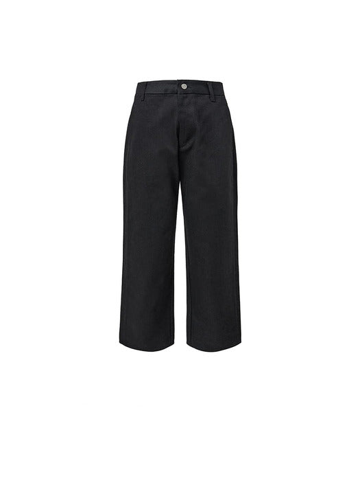 [amomento] TAPERED FIT DENIM_BLACK