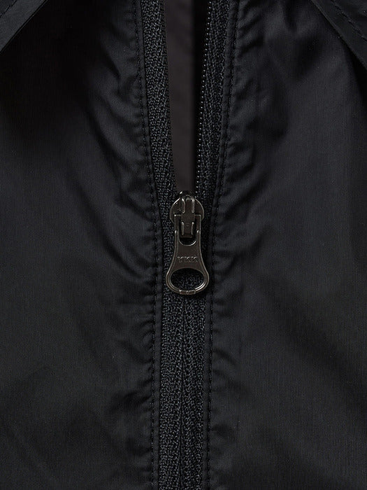 [amomento] Sheer Half Zip-UP TOP_BLACK