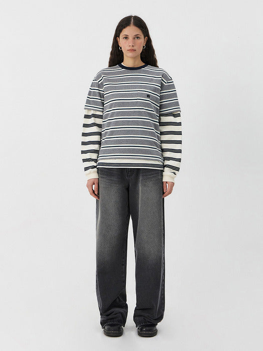 25PS TAND STRIPE HALF SLEEVE T-SHIRT [2COLORS]