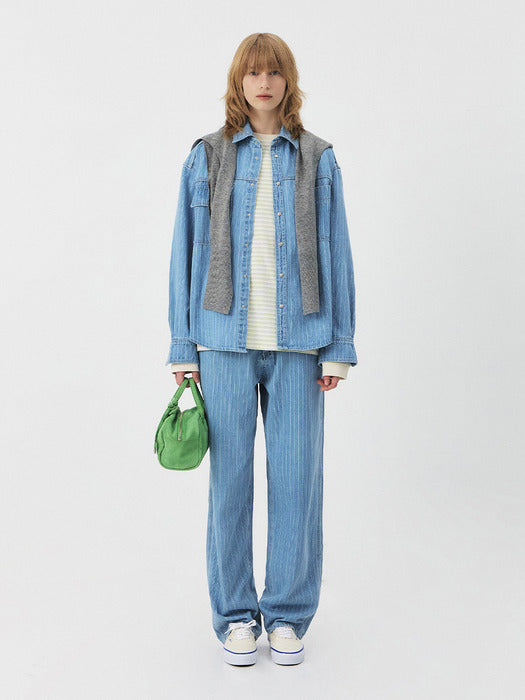 25PS NORMA DENIM SHIRT [2COLORS]