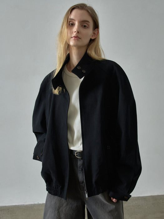 [facade pattern] Overfit Cotton Oversized Blazer in Black