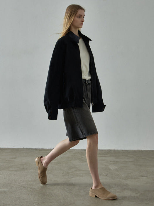 [facade pattern] Overfit Cotton Oversized Blazer in Black