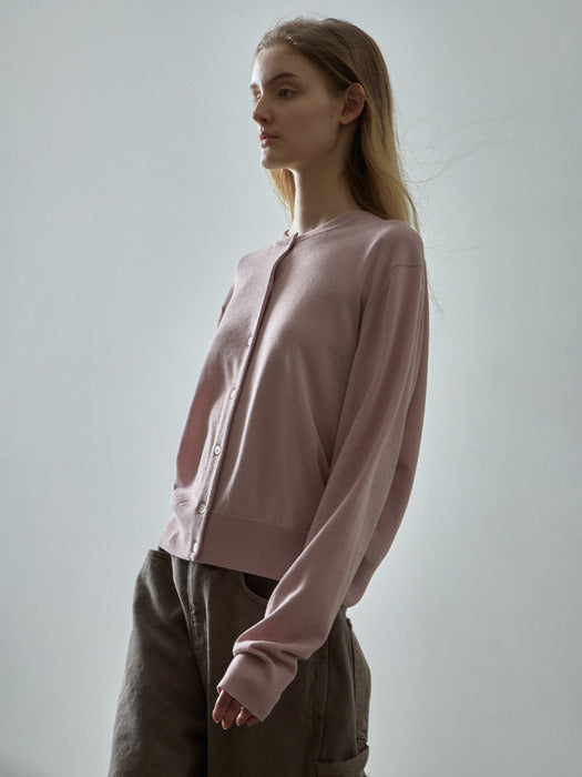 Facade Pattern Paper Essential Cardigan vintage pink