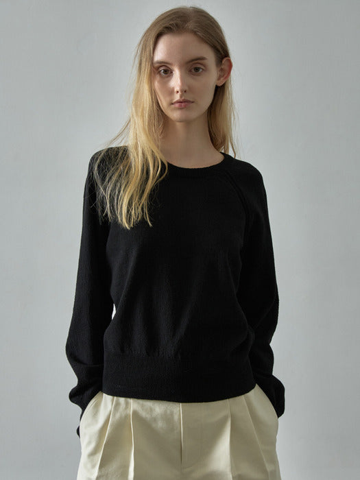 [facade pattern] Reglan Full-Over Knit in Black