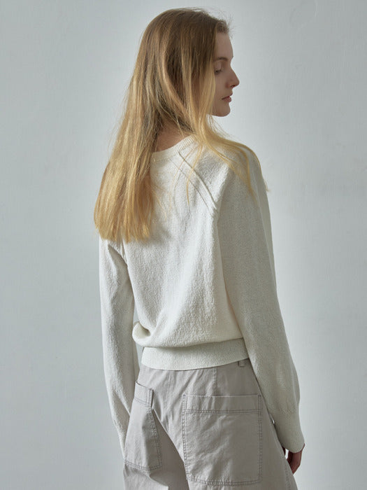 [facade pattern] Reglan Full-Over Knit (Ivory)