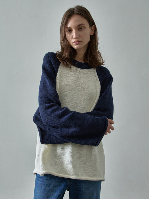 Facade Pattern Knitwear - navy