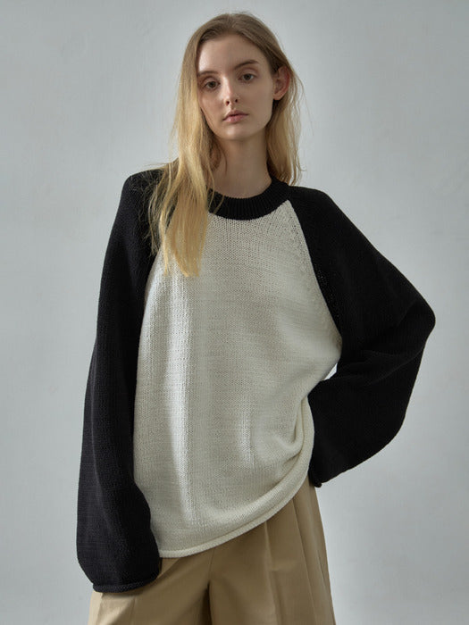 Facade Pattern Classic Raglan Knitwear black