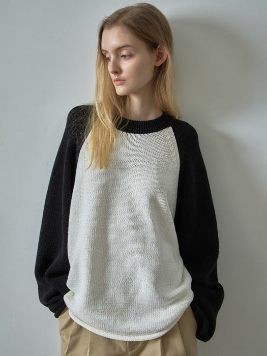 Facade Pattern Classic Raglan Knitwear black