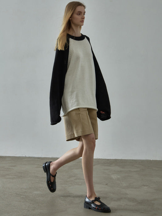 Facade Pattern Knitwear - black