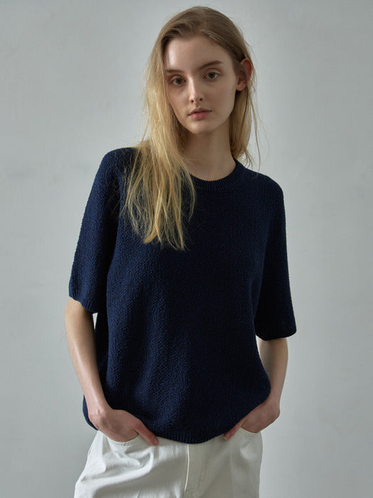 Facade Pattern Knitwear - navy
