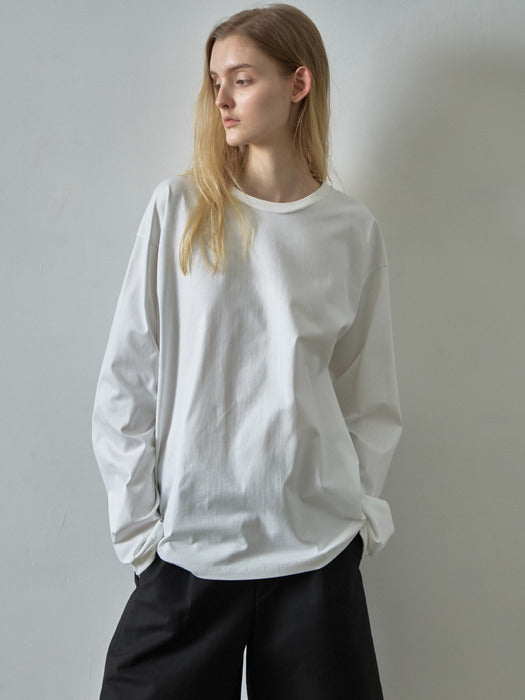 [facade pattern] Cotton Long Sleeve T-Shirt (4 Colors)