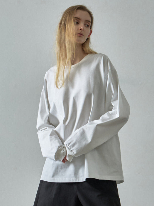 [facade pattern] Cotton Long Sleeve T-Shirt (4 Colors)