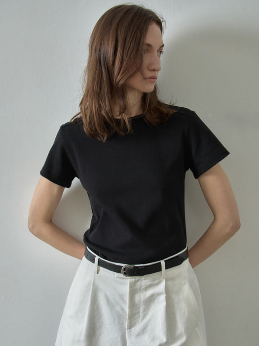 Facade Pattern Cotton Fitted T-shirt