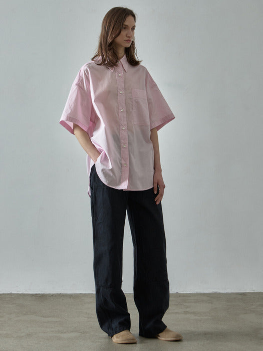 Facade Pattern Cotton Work Pants black