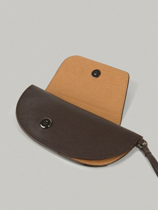 [facade pattern] Strap Glass Bag - Chocolate