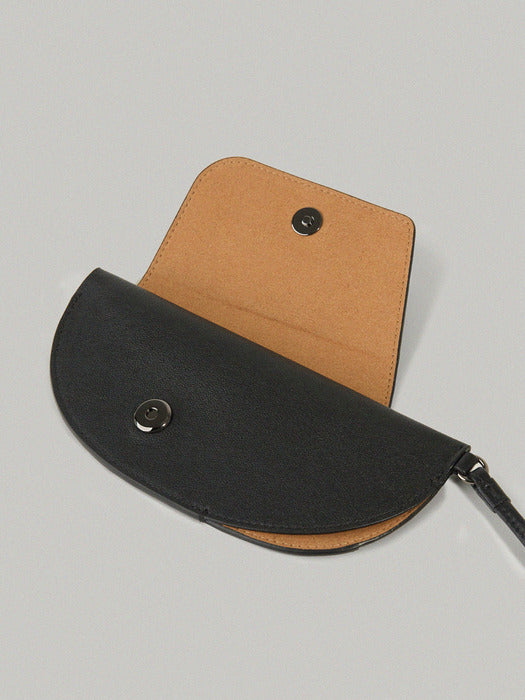Facade Pattern Strap Glass Bag black