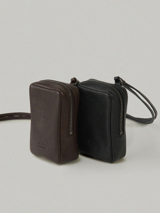 [facade pattern] Strap Mini Bag_chocolate