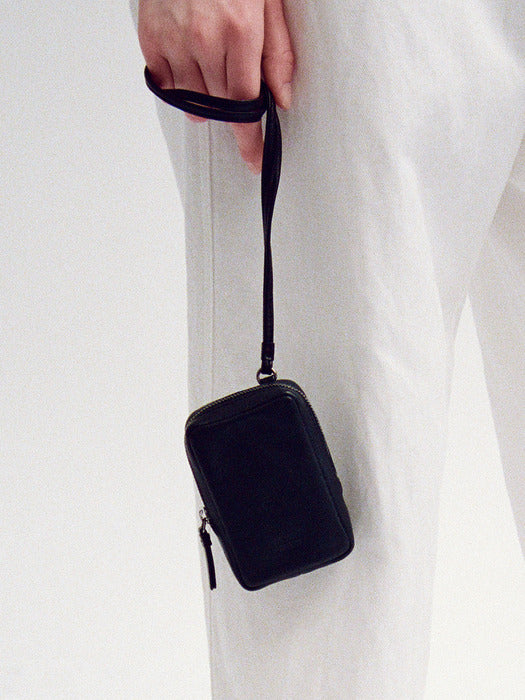 Facade Pattern Strap Mini Bag black