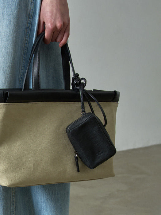 Facade Pattern Strap Mini Bag black