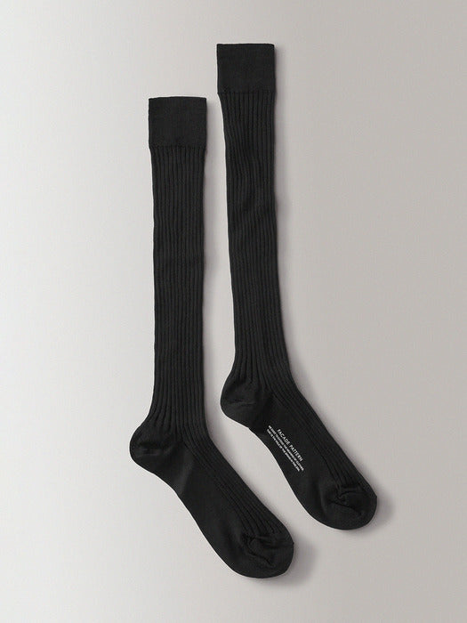 [facade pattern] Facade Silket Cotton Knee Socks_4color