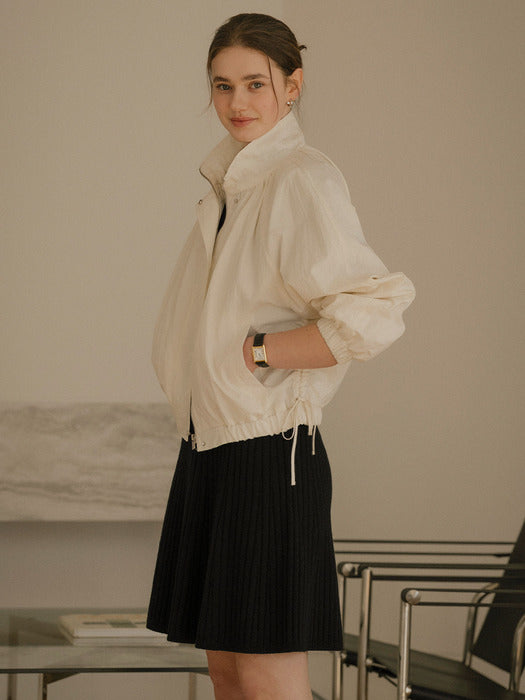 [TILLIDIE] Raglan volume lovely nylon jumper_Ivory