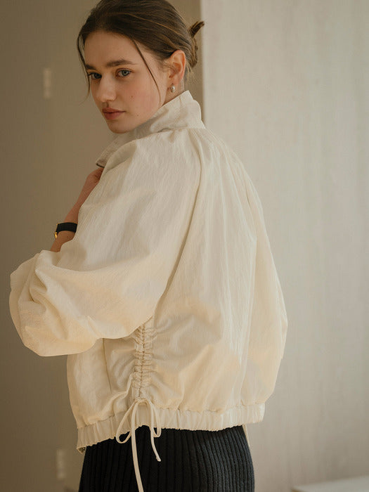 [TILLIDIE] Raglan volume lovely nylon jumper_Ivory