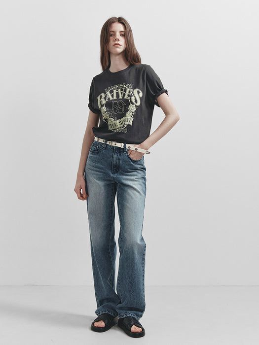 Raive Straight Washing Denim Pants in Blue