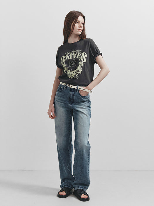 Raive Straight Washing Denim Pants in Blue