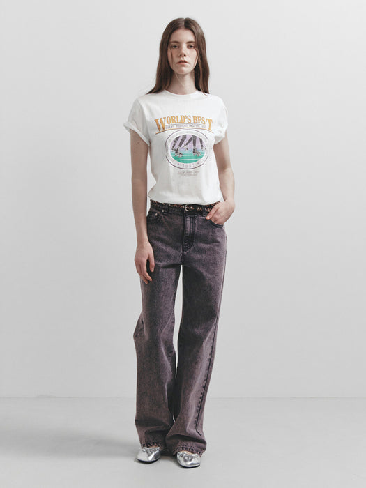 [raive] Purple Colored Denim Pants in Purple VJ5SL404-82