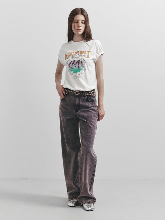 [raive] Purple Colored Denim Pants in Purple VJ5SL404-82