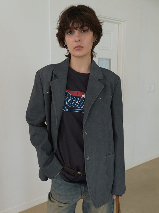 [raive] Washing Cotton Half Jacket VW5SJ073_2color