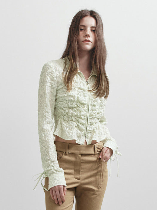 Raive Shirring Texture Blouse