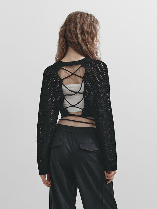 Raive Back Strap Crop Knit