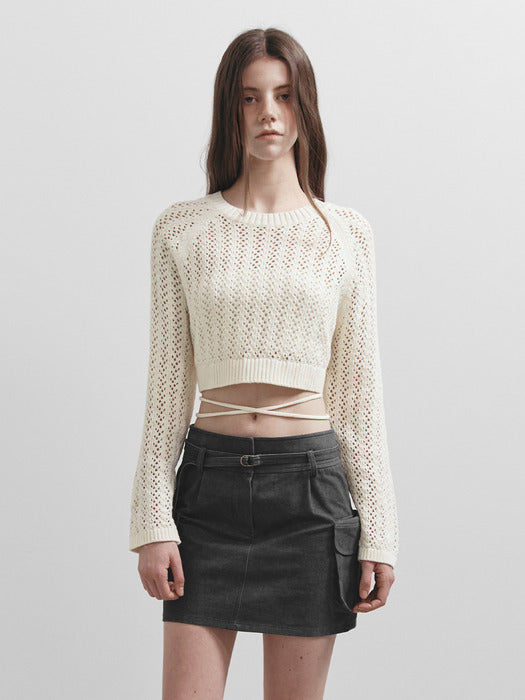 Raive Back Strap Crop Knit