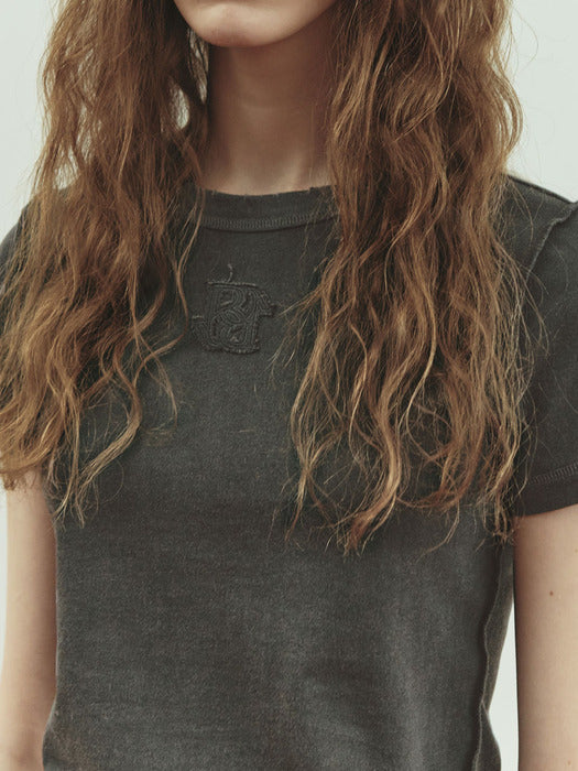Raive Pigment New Embroidered T-shirt