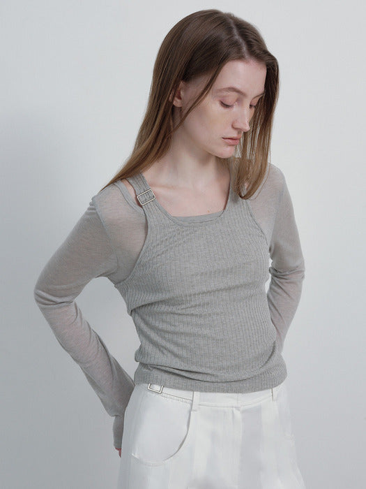 Raive (Color Added) Layered Two-way Top Set