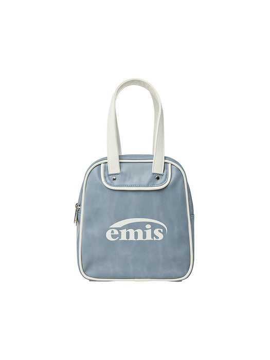 [emis] VINTAGE SQUARE BOWLING BAG-SKY BLUE