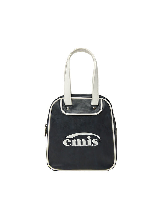 Emis Vintage Square Bowling Bag-Black