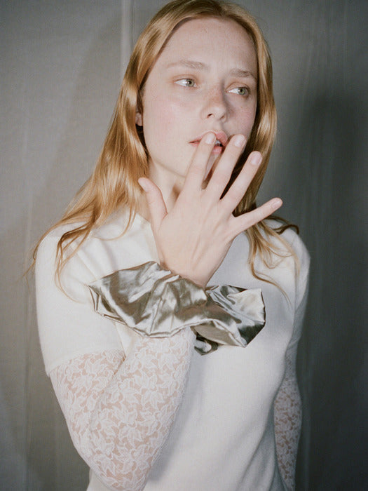 [HOME OF HAI] Frill Scrunchie Silver (Seoul Exclusive)