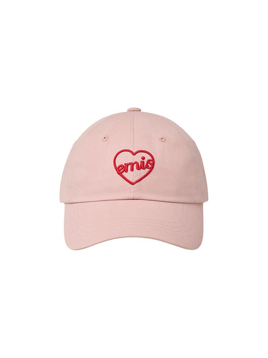 Emis Heart Ball Cap-Pink