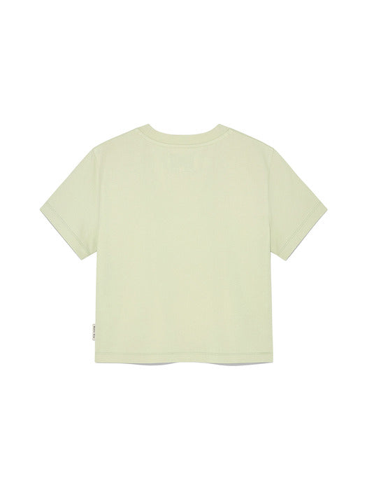 COLOR NAME PRINTING TOP IN LIGHT GREEN